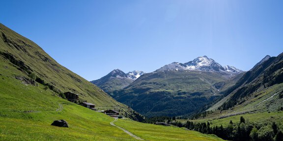 Hängebrücke Rofen im Sommer - Hängebrücke in Rofen - Vent